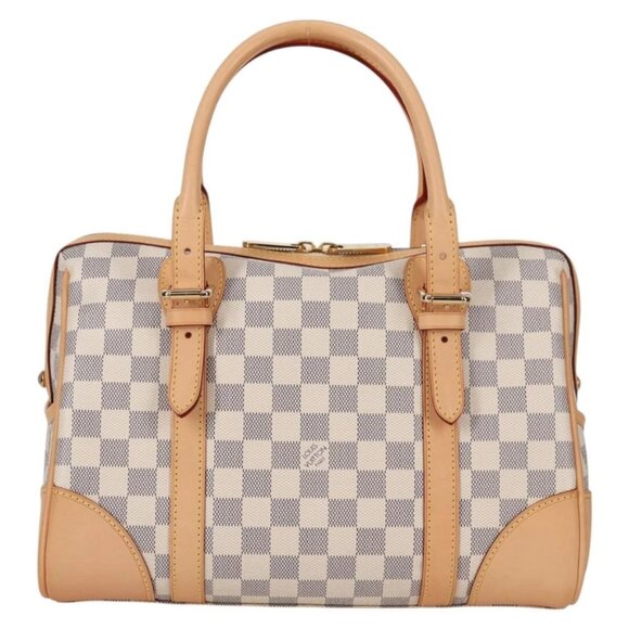 LOUIS VUITTON Damier Azur Berkeley Hand Bag N52001 LV Auth 135278M - Picture 3 of 16